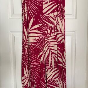 Roxy Red and Cream Wide Leg Pants